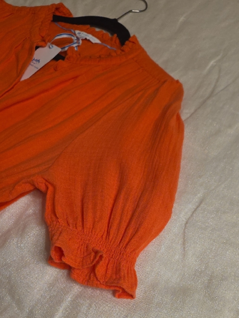 Southern Tide Christa Sunset Coral Cotton Tiered Maxi Dress Size M - Picture 11 of 16